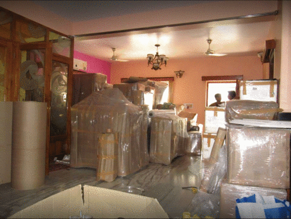 Home furniture wrapped for relocation